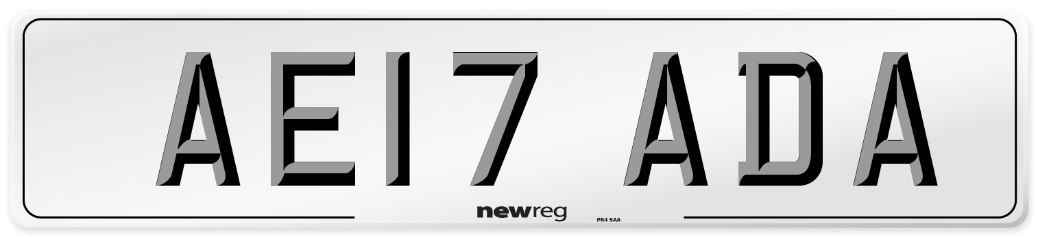 AE17 ADA Number Plate from New Reg
